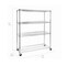 Seville Classics UltraDurable 4-Tier NSF Steel Shelving, 60" W x 24" D x 76" H